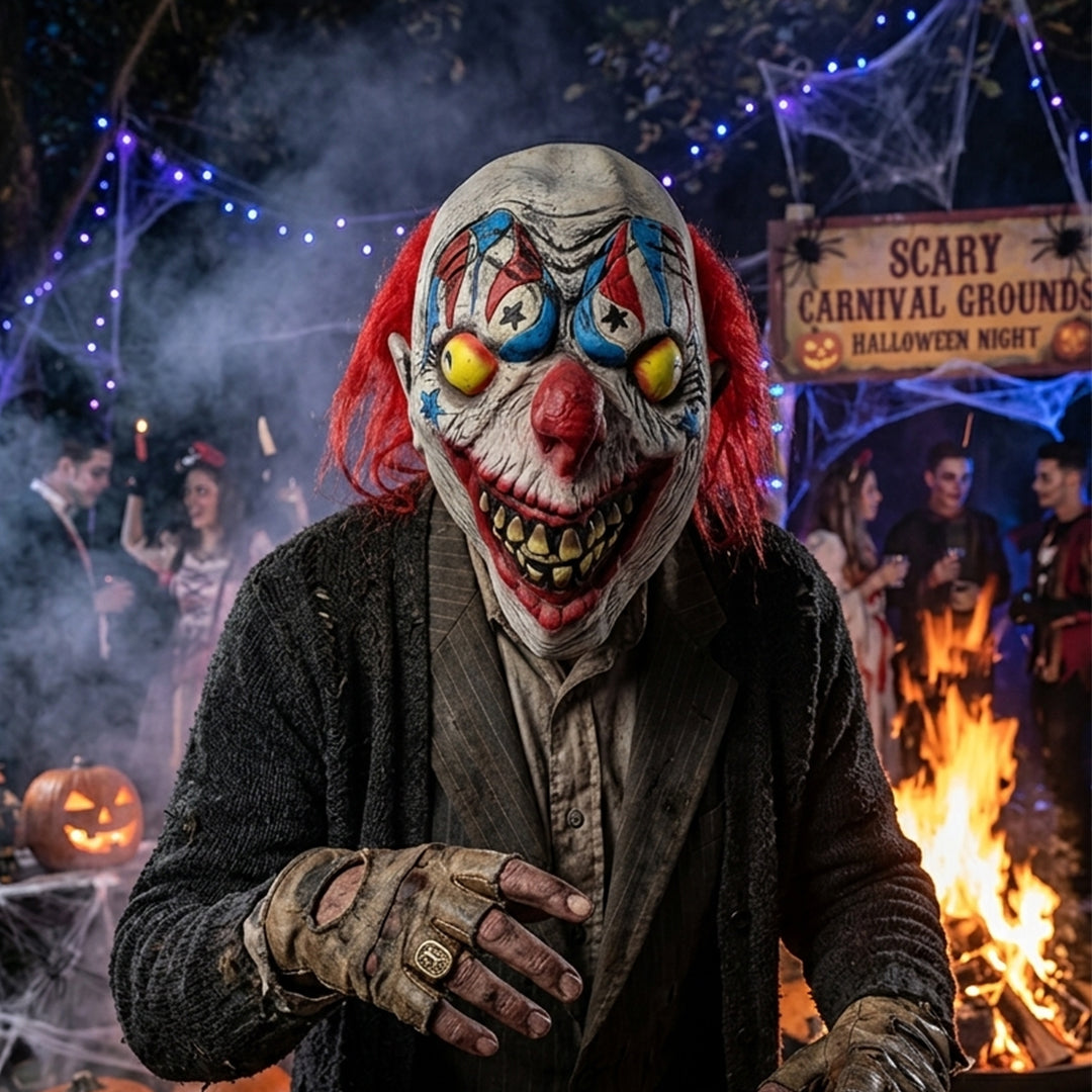 Scary Clown Latex Head Mask