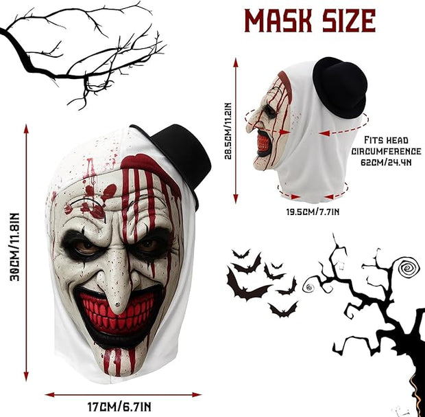Scary Terrifier Latex Head Mask