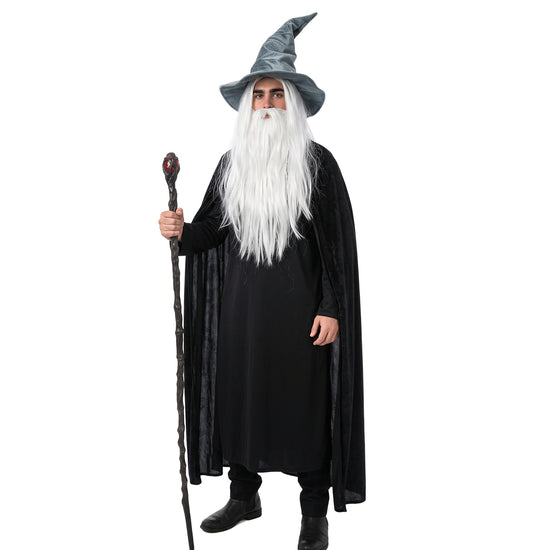 Gandalf Costume Set  Wig, Beard, Staff, Cloak, Hat