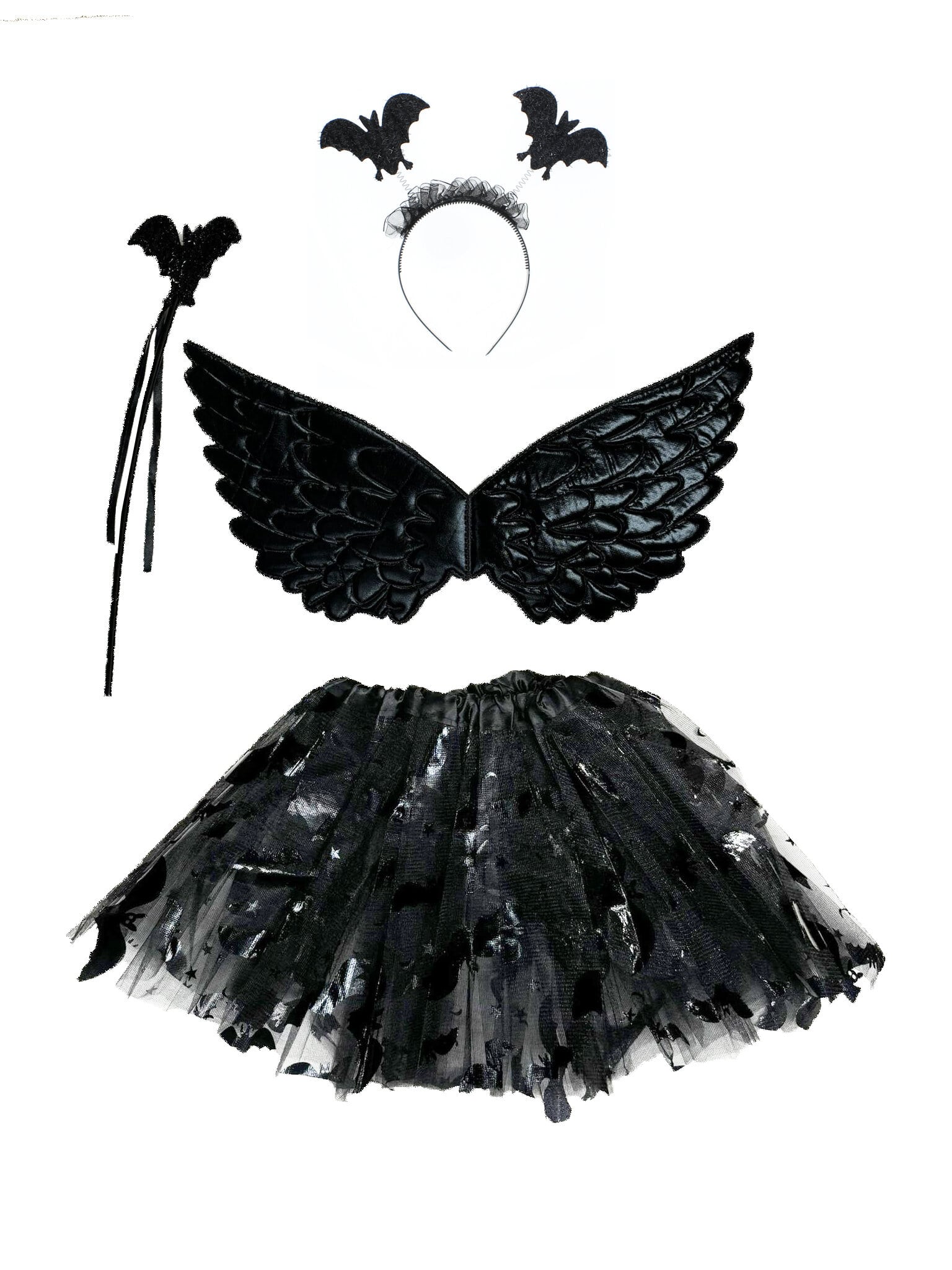 Halloween 4-Piece Bat Fancy Dress Set