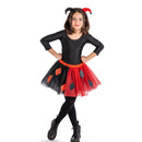 Black & Red Jester Headband & Tutu Set