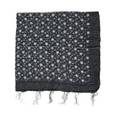 Lightweight Star Print Square Scarf with Metallic Stripes