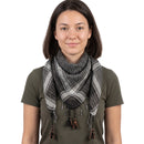 Shemagh Keffiyeh Patterned Metallic Thread Scarf