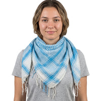 Shemagh Keffiyeh Patterned Metallic Thread Scarf