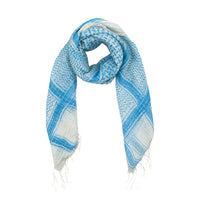 Shemagh Keffiyeh Patterned Metallic Thread Scarf