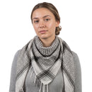 Shemagh Keffiyeh Patterned Metallic Thread Scarf