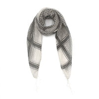 Shemagh Keffiyeh Patterned Metallic Thread Scarf
