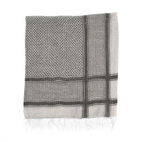 Shemagh Keffiyeh Patterned Metallic Thread Scarf