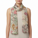 Floral patterned scarf on a white background