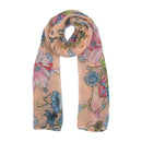 Floral patterned scarf on a white background