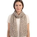 Black Daisy Floral Print Scarf