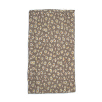 Black Daisy Floral Print Scarf