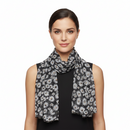 Floral patterned scarf on a white background