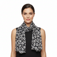 Floral patterned scarf on a white background