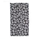 Black Daisy Floral Print Scarf