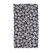 Black Daisy Floral Print Scarf