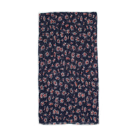 Black Daisy Floral Print Scarf