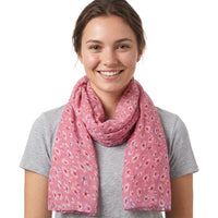 Black Daisy Floral Print Scarf
