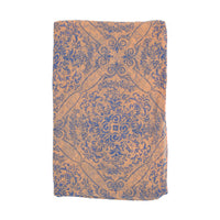 Peach & Blue Damask Print Scarf