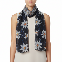 Floral patterned scarf on a white background
