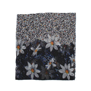 Black & White Flower Printed Scarf