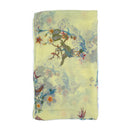 Lemon Yellow Bird & Floral Print Scarf