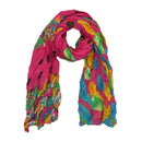 Multicolour Butterflies Polka Dot & Leaf Print Scarf