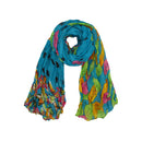 Multicolour Butterflies Polka Dot & Leaf Print Scarf