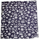 Navy Blue & White Nautical Themed Bandana