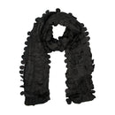 Textured Petal Scarf Ruffled Silky Fashion Scarf