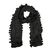 Textured Petal Scarf Ruffled Silky Fashion Scarf