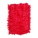 Textured Petal Scarf Ruffled Silky Fashion Scarf