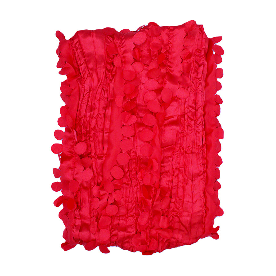 Textured Petal Scarf Ruffled Silky Fashion Scarf