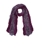 Striped Leopard Print Soft Crinkle Scarves Wrap Shawl
