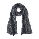Striped Leopard Print Soft Crinkle Scarves Wrap Shawl
