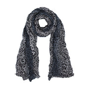 Striped Leopard Print Soft Crinkle Scarves Wrap Shawl