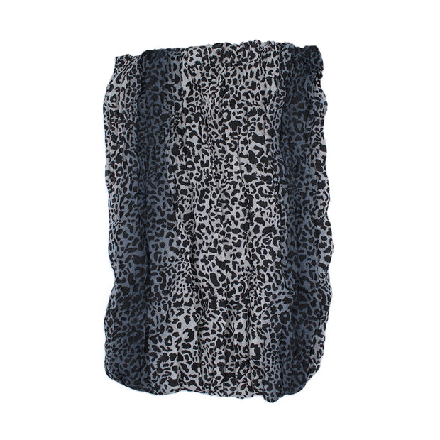 Striped Leopard Print Soft Crinkle Scarves Wrap Shawl