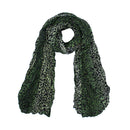 Striped Leopard Print Soft Crinkle Scarves Wrap Shawl