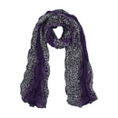 Striped Leopard Print Soft Crinkle Scarves Wrap Shawl