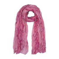 Mutlicolour Tone Snake Skin Print Scarf