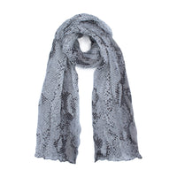 Mutlicolour Tone Snake Skin Print Scarf