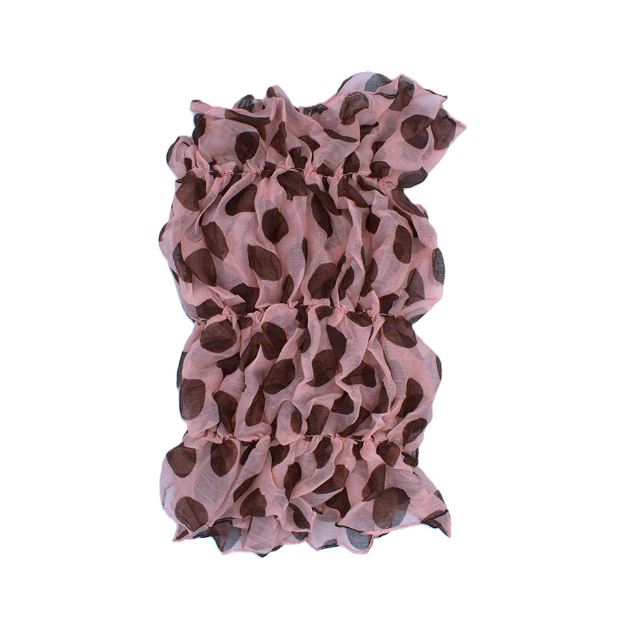 Soft Crinkle Large Polka Dot Print Scarf