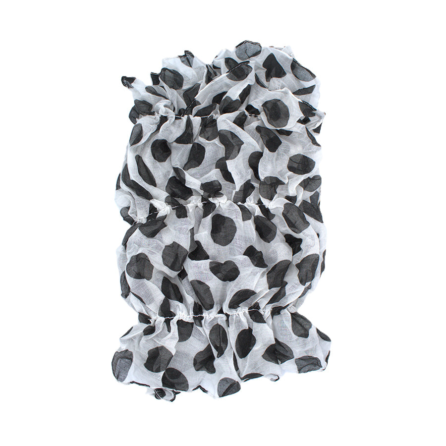 Soft Crinkle Large Polka Dot Print Scarf