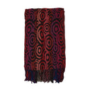 Swirl Patterned Stretchable Fringe Vintage Scarf