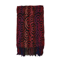 Swirl Patterned Stretchable Fringe Vintage Scarf