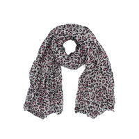 Pink Leopard Animal Print Scarf