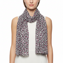 Leopard print scarf on a white background