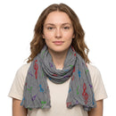 Multicolour Musical Note Print Scarf