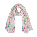 Multicolour Musical Note Print Scarf