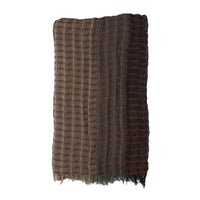 Textured Lightweight Fringed Ombré Scarf